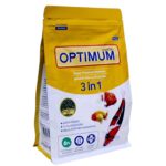 Optimum 3 in 1 Super Formula Fish Food for Carp, Goldfish and Cichlid Spirulina 6% Floating Type Small Pellet (400g)