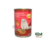 SMART HEART CAT CANNED FOOD SARDINE WITH SALMON IN JELLY 400G