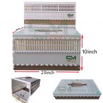 Plastic Door Pet Carrier(Color : Brown/White  Size :L-23inchXW12-inchXH10-inch)