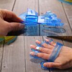 Silicone Dog Hair Remover Grooming Comb Cat Shower Bath Brushes Hand Shaped Gloves Brush Pet Cleaning Tools - Cobalt Blue