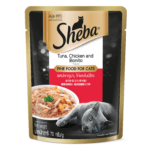 Sheba Sheba Tuna & Chicken with Bonito Flakes Pouch Wet Cat Food - 70g