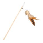 Wooden Tease Cat Wand Toy For Cats