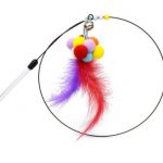 Colourful Round Feather Toy for Cats