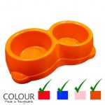 Pets Dubble Food Bowl Colourfully
