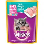 whiskas pouch junior tuna 80g