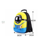 Pet Carrier Colourfully backPack- Yellow Blue & Black