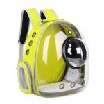 Portable Pet Cat, Dog, Puppy Backpack Travel Bag Round-Yellow with cap