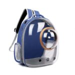 Portable Pet Cat, Dog, Puppy Backpack Travel Bag Round-Blue With Cap