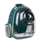 Portable Pet Cat, Dog, Puppy Backpack Travel Bag Round-Green With Cap