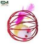 Cats Toy Ball With Colourfully Rat 6.5cm
