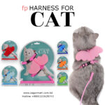 Cat harness, Adjustable Design Nylon Strap Collar with Leash & Butterfly.