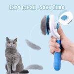 Cat & Dog Grooming Brush Removes Loose Undercoat (Cleaning for Shedding)