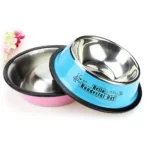 Basics Stainless Steel Pet Cat/Dog Food Bowl  SIZE 18/22/30CM