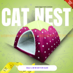 Cat House/ Cat Nest Comfortable, Foldable and easy to store (Strawberry Shape)