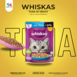 Whiskas Tuna in Jelly (1+ Years) Wet Food For Adult Cat - 80gm