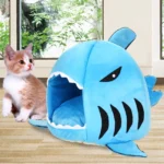 Shark Cat House Pet Soft Bed Basket Dog Cushion Cute Katten Tent
