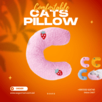 U Shaped Comfortable Neck Protector | Sleeping Pillow | for Pet Cat, Kitten & Puppy