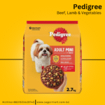 Pedigree Adult Mini 9Plus Months Dog Food Beef Lamb and Vegetable Flavour 2.7 kg