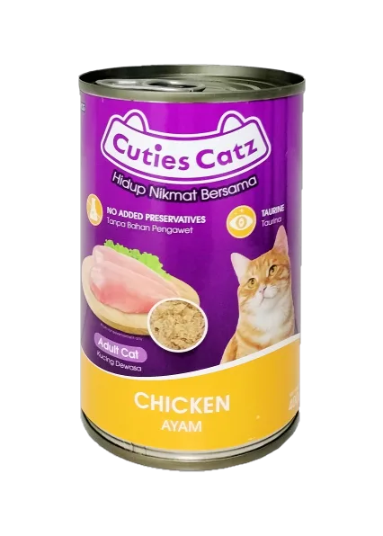 Cuties Catz Canned Food Chicken Flavour 400gm