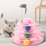 Cat Tower Tracks Ball Pet Toys with Spring Mouse