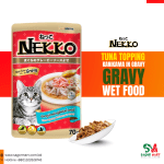 Nekko Pouch Cat Food Tuna Topping Kanikama In Gravy 70gm