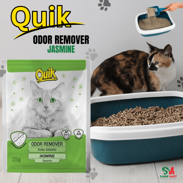 Quik Cat Litter Odor Remover Jasmine (25gm)