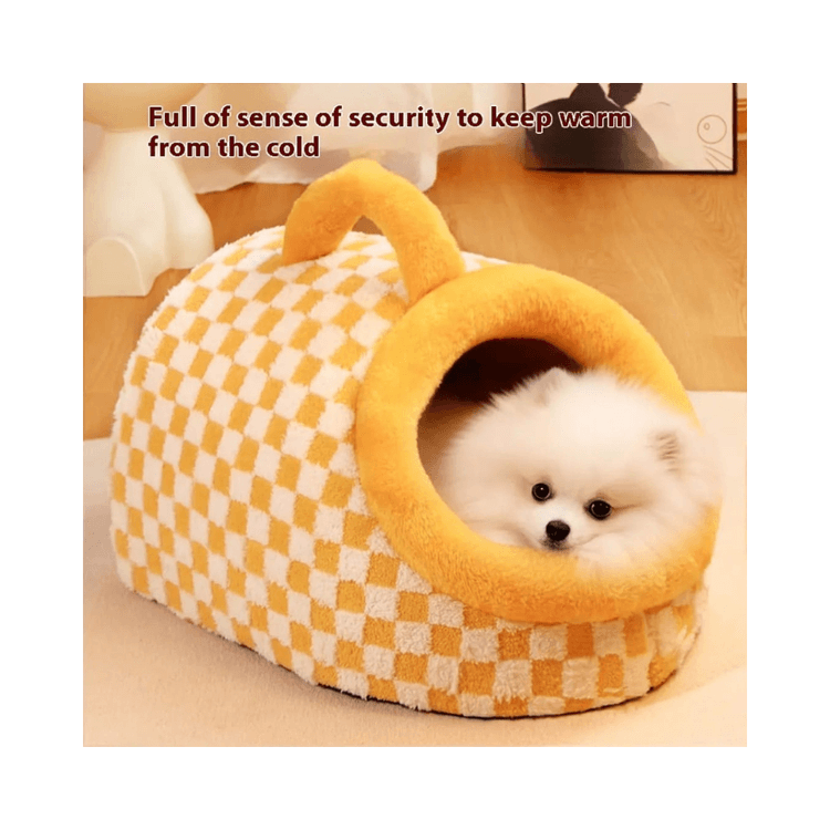 -Luxurious-High-Quality-House-Bed-for-Cats-&-Dogs High Quality Sleeping Self Warming Luxury Funny Pet House Nest Dog Cat Bed - Image 1