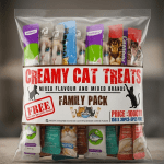 Creamy Cat Treats Manual  Packet 30pcs with Free 5pcs (35pcs) weight 525g+-