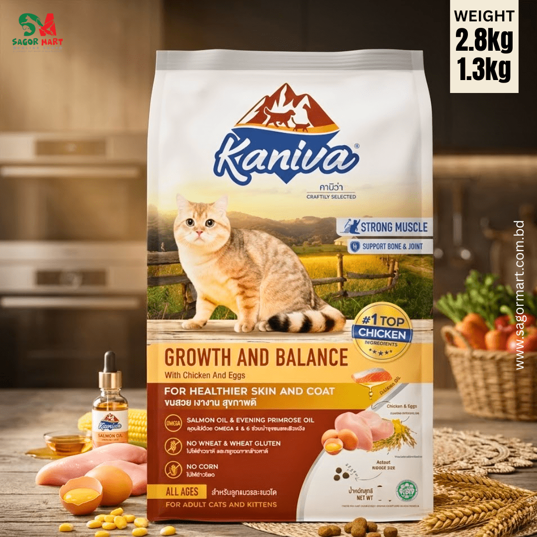 1 Kaniva Growth & Balance Chicken & Egg Cat Food for Adult & Kitten1.3kg - Image 1